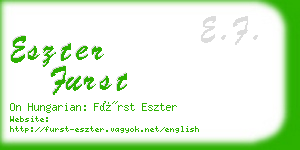 eszter furst business card
